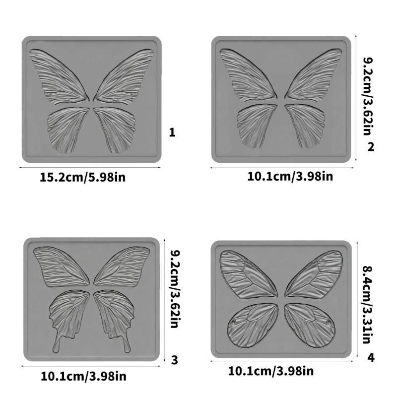 Reusable Flexible Silicone Butterfly Mold Detailed Silicone Texture Design for Resin Art Projects and Handmade Gifts