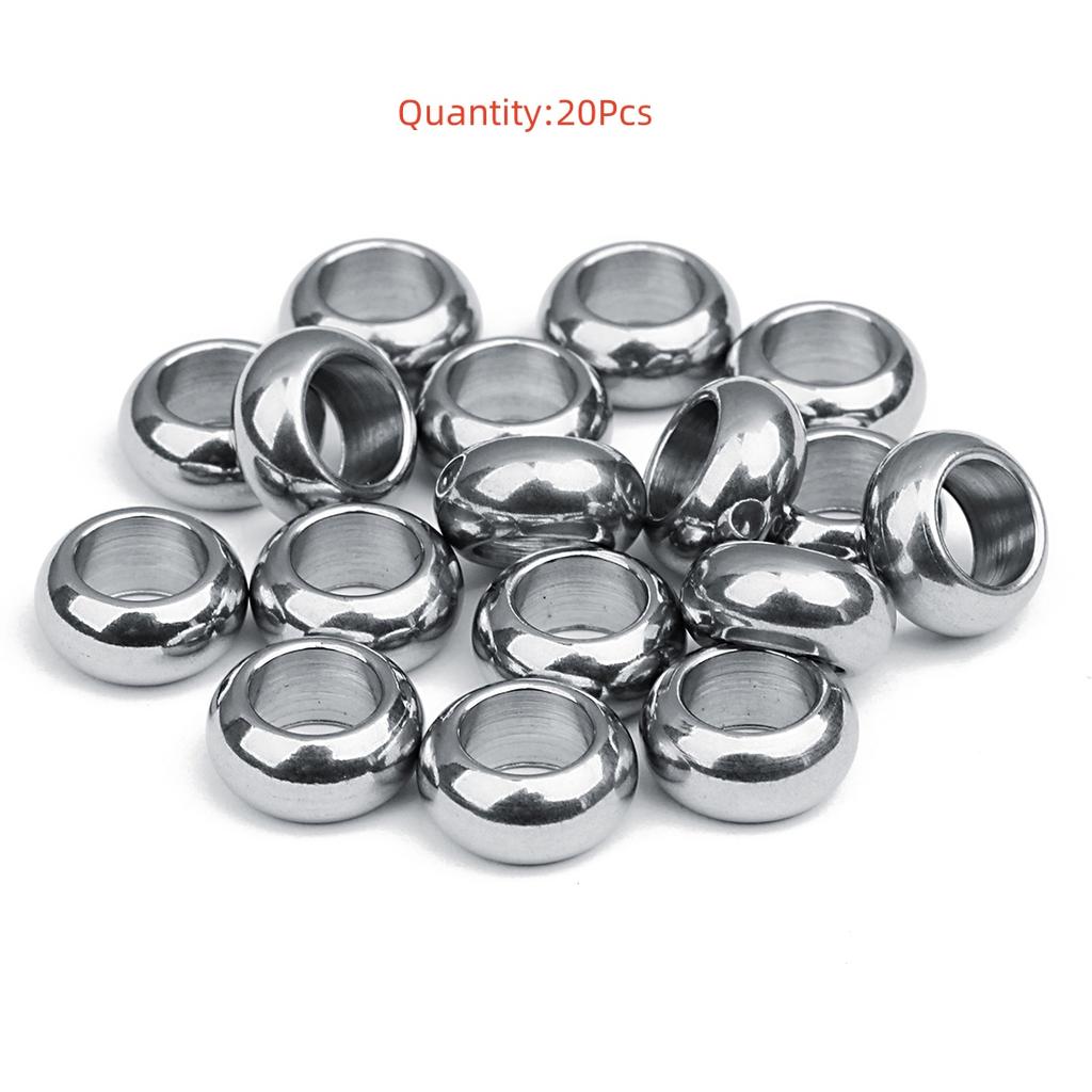 High Quality Stainless Steel Beads Square Round Wheel Shaped Loose Spaced Beads For DIY Charms Bracelet Jewelry Accessories