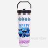 30Oz K-Pop Portable Car Cup Stainless Steel Thermos Cup with Straw Travel Sports Water Bottle with Handle Cover Coffee Vacuum Flask
