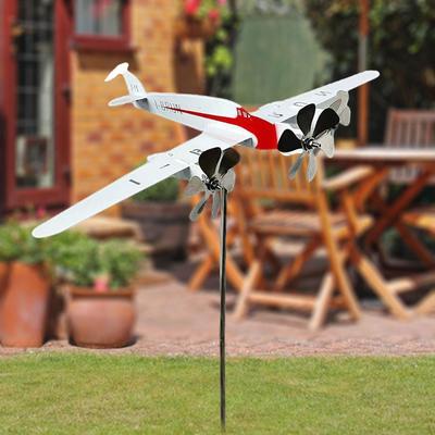 Avion Vânt Avion Moară de Vânt Artă Figurine Putere Robust Fier Exterior pentru