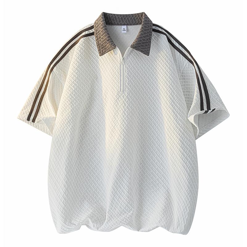 

Summer Men s Short Sleeve T-Shirts Versatile Short Sleeve T-Shirts Men s Polo Shirts XL білий