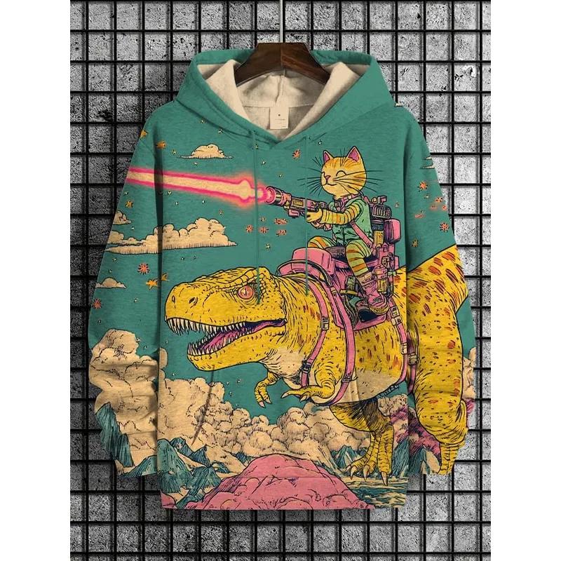 WowClassic Heren Hoodies Grappige Kunst 3D Geprint Cartoon Oversized Casual Jas Sweatshirt XL