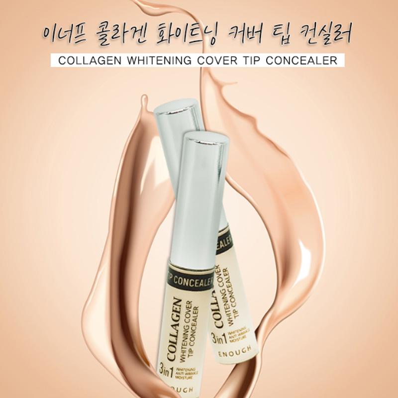 ENOUGH Collagen Whitening Cover Tip Concealer 3 Colors 5g (10 Options)