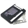 Modern faux leather card wallet (black) transportation card holder