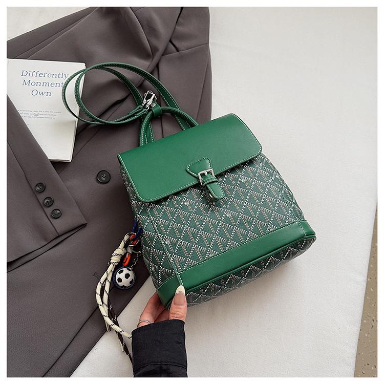 Fashion Printed Backpack Bag Women's 2025 New Niche Design Travel Backpack Retro Contrasting Color Messenger Bag