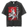 Hotblood Anima Attack on Titan Graphic Print TShirt Men Women Harajuku Vintage Washed Cotton Solf Summer New Tee Oversized Top