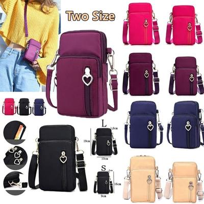 Fashion Women Sports Square Bag Mini Cell Phone Pouch Crossbody Shoulder Bags S/L Size