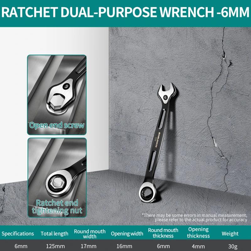 

1PCS 6mm-22mm Combination Wrench Dual-purpose Wrench Labor-saving Anti Slip Metric Universal Spanner For Car Repair Hand Tool