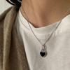 Fashionable Double-Sided Heart Necklace for Women - Stylish Niche Design Clavicle & Sweater Chain
