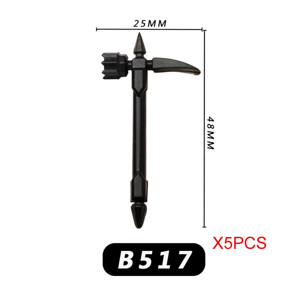 MOC Medieval Weapons Building Blocks Army Soldiers Figures Military Accessories Knife Sword DIY Bricks Toys For Children