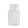 Transparent 100ml Wide Mouth PET Square Bottle for Capsules, Beads, or Dispensing