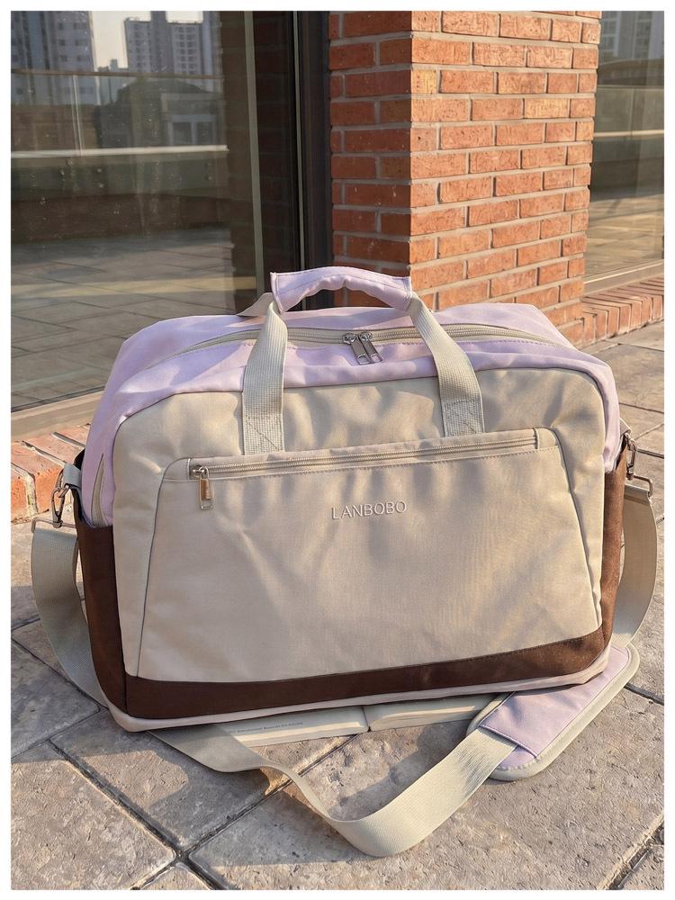 Large Capacity Casual Travel Bag: New Style Lightweight Handheld & Shoulder Luggage Storage for Couples