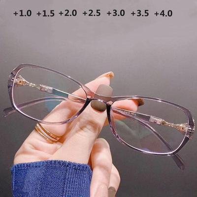 Women Anti-Blue Light Reading Glasses Women Simple Fashion Presbyopic Eyewear Hyperopia Magnifier Glasses +1.0~+4.0