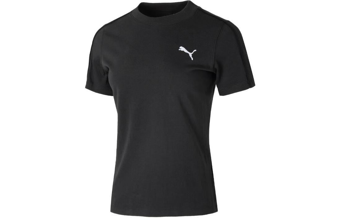 PUMA Set in Sleeve T Shirt Women s Black 682155-01 S