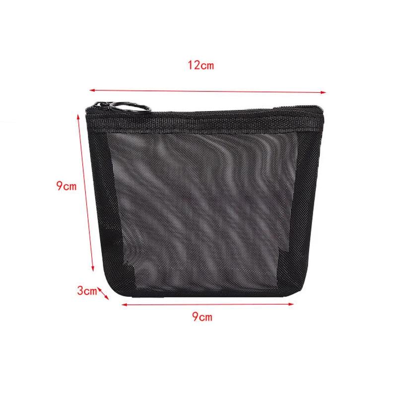 Mesh Transparent Makeup Organizer Storage Pouch Casual Zipper Toiletry Wash Bags Make Up Case Women Travel Cosmetic Bag