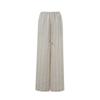 Women's Striped Wide-Leg Linen Pants - Summer Casual Style with Elastic Waist