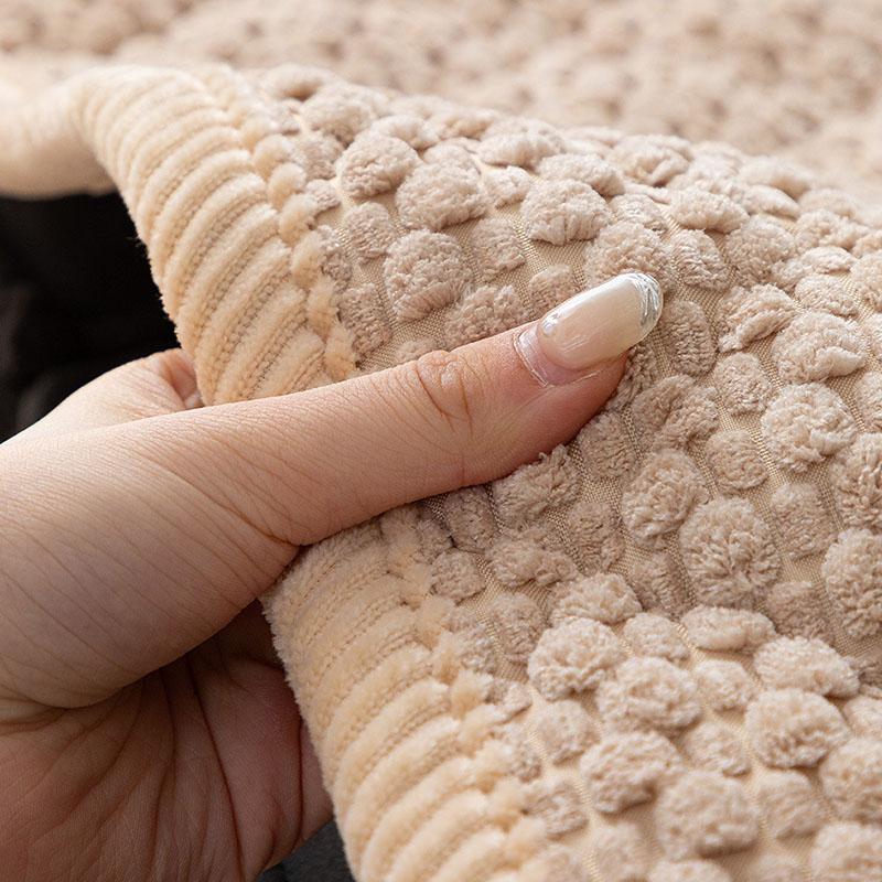 Modern Thickened Corduroy Sofa Cushion Solid Warm Couch Slipcover for Living Room Anti Slip Anti-Dirt Furniture Protective Cover
