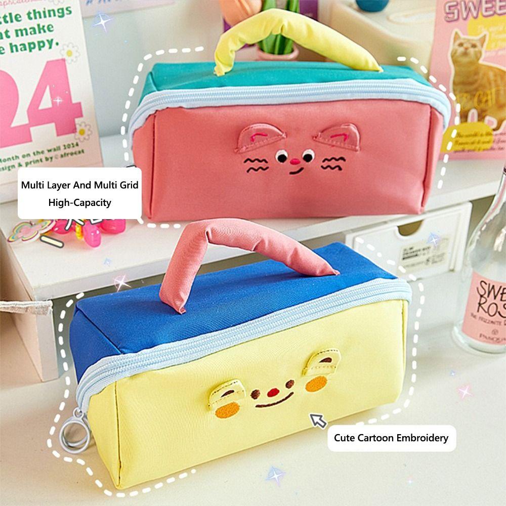 

Multilayer Pencil Case Portable Stationery Storage Bag High Quality Stationery Organizer Gift 01