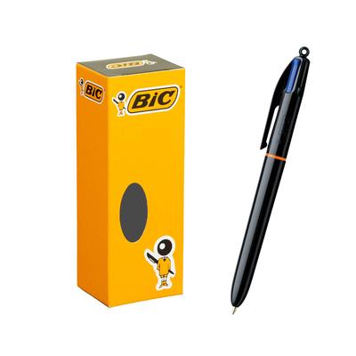 Bic Kugelschreiber Mehrfarbig Schwarz 12 4CPRO10BLK 4-Farb-Stift, PRO, 1,0 mm, Schaft, Stifte,
