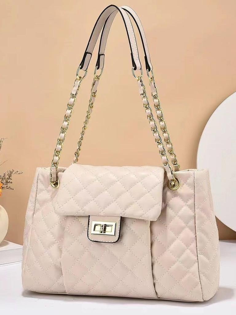 Fashionable Large Capacity Casual Women's Handbag Chic Everyday Bucket Style With Double Strap And Zipper Pockets