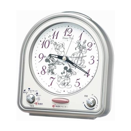 Seiko Clock Budík Postavička Disney Melody Silver FD486S
