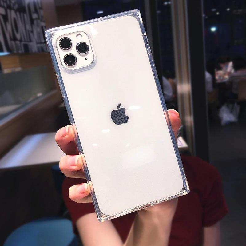 Luxury Transparent Case For iPhone 11 12 13 14 15 16 Pro Max 14 Plus Fluorescent Color Soft Shockproof Cover