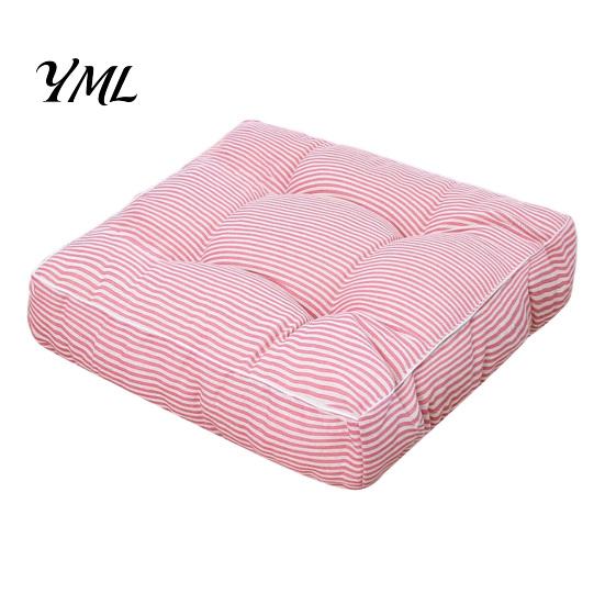 Comfortable Floor Pillow for Tatami Modern Stylish Chair Cushion, Ultra Soft Square Geometric or High-elastic PP Cotton Office Pad Plant Prints,