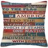 Retro nostalgic style text printed linen pillowcase, living room sofa cushion cover, home decoration  throw pillows 40x40