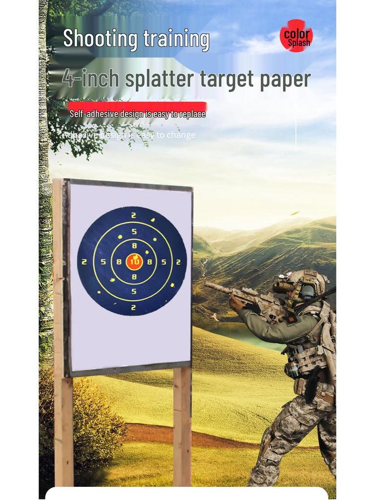 4" Fluorescent Blossom Compound Bow Target Paper for Competition Practice