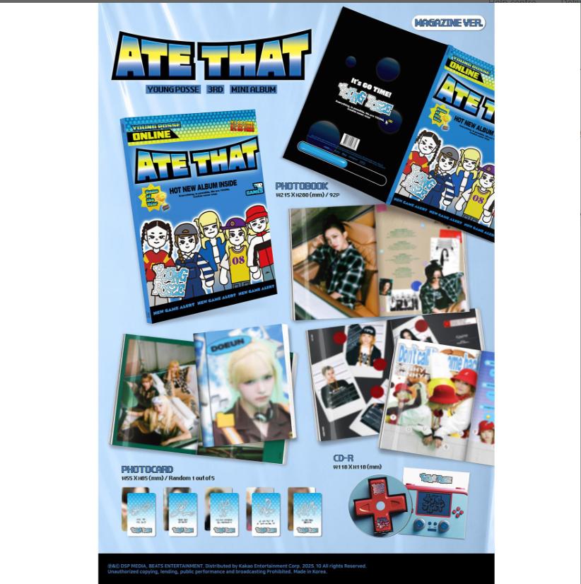 YOUNG POSSE EP 3rd Album ATE THAT (Magazine Ver.) – K-Pop EP with Exclusive Photobook