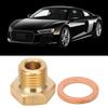 Pressure Temperature Gauge Sender Adapter, 1/8in NPT to M14x1.5 Male Universal, Metal, Polished, Temperature or Pressure Gauge Sender Adaptor, Auto