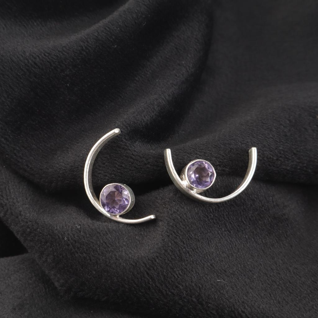 Iolite Gemstone 925 Silver Engagement Butterfly Stud Daughter Gift Boho Earrings EE-145-5