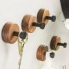 3pc Black Bathroom Towel Hook Free Nail Walnut Coat Rack Robe Hook Clothes Hangers Bathroom Accessories