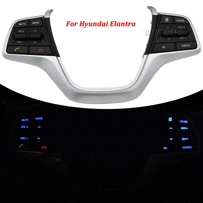 Steering Wheel Buttons Switch Bluetooth Button Control Volume Channel Phone Cruise Control For Hyundai Elantra 1.6L 2016-2018