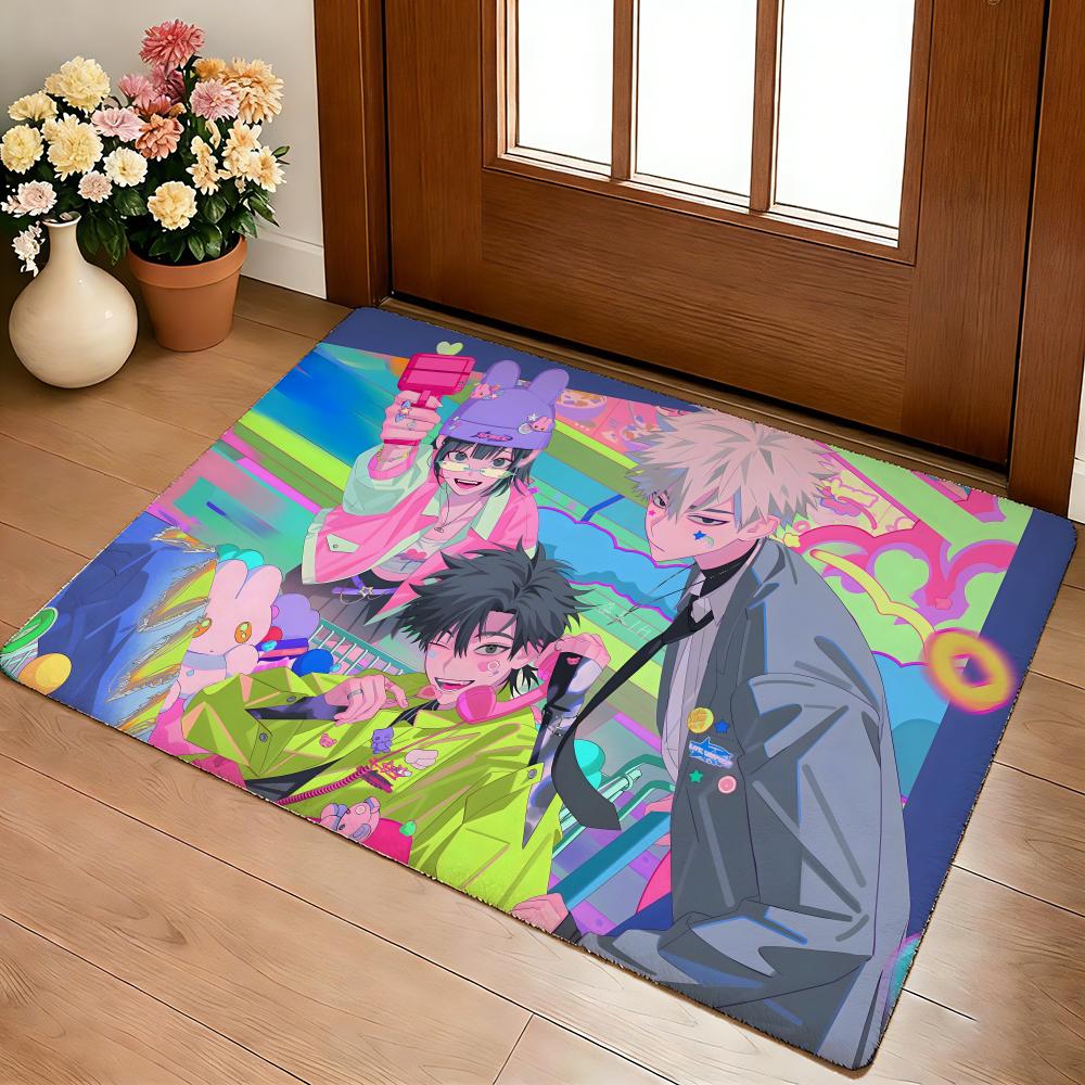 Hot Bl Anime L-link Click Floor Mat Cozy Flannel Soft Thick Non-Slip Mat For Living Room Bedroom Kitchen Decor Rugs
