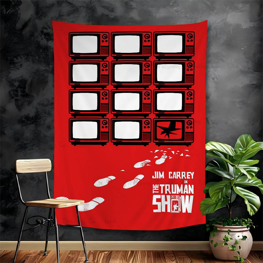 

The Truman Show Anime Tapestry Hanging Tarot Hippie Wall Rugs Dorm Wall Hanging Sheets 74x94cm(29x37in)
