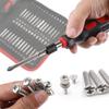 Repair 55 Pieces Extra Long Bits Set S2 Steel HRC55-60 Cross Torx Star Hex Bit Magnetic Screwdriver 75mm Length Bag Packing