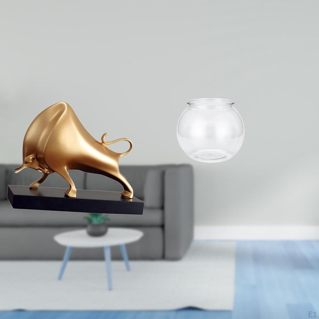 Bull Sculpture Home Decor Tabletop Decoration Crafts Ox Abstract Statue Cattle Figurine for Desk