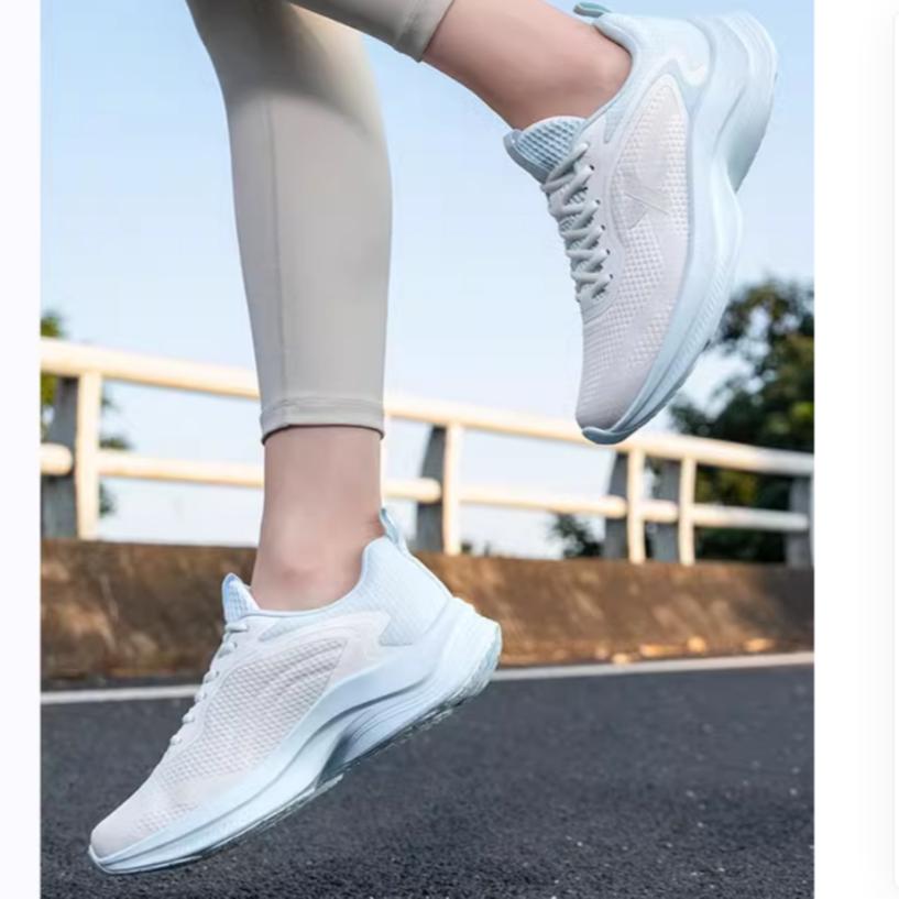 Xtep Sport Versatile Shock Absorbing Non-Slip Low-Top Casual Running Shoes Women Sneakers White Blue 875218110036-1