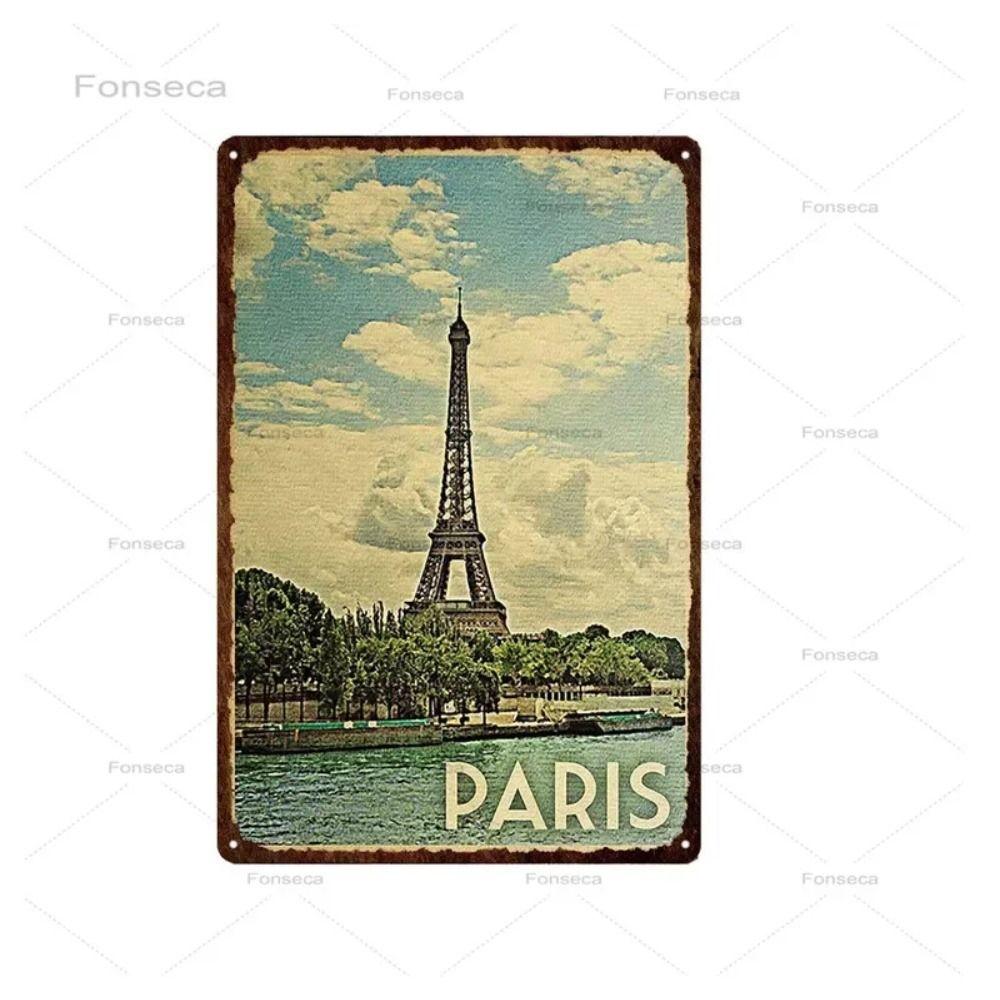 Metal Sign London Retro Wall Decor 20x30 cm