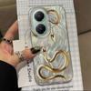 Gold Snake Print Feather Texture Phone Case for Xiaomi Poco X5 X7 M6 Pro X6 X3 Pro NFC C75 C71 C65 C61 M5S Shell Back TPU Cover