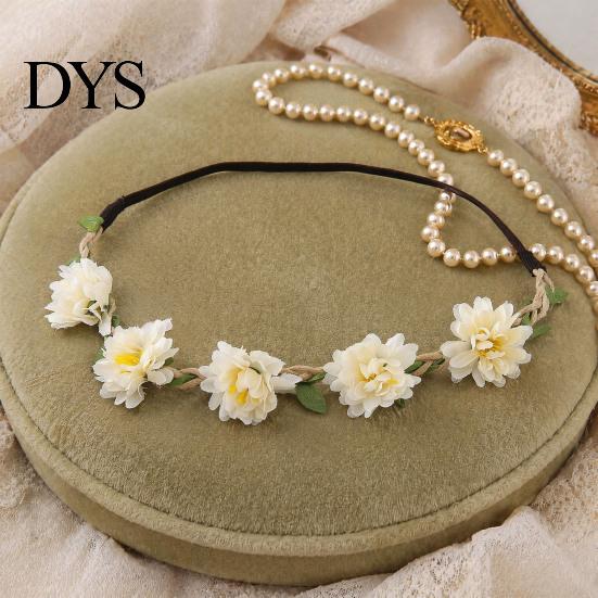 Nature Inspired Hair Accessory Flower Headband, Crown, Headpiece, Boho Floral Wreath Headband Artificial for Travel Wedding Birthday Festival