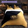 Leeds United Football 3 Piece Bedding Set Soft Duvet Cover Set with Pillowcases Printed Bedroom Decor Set for Home