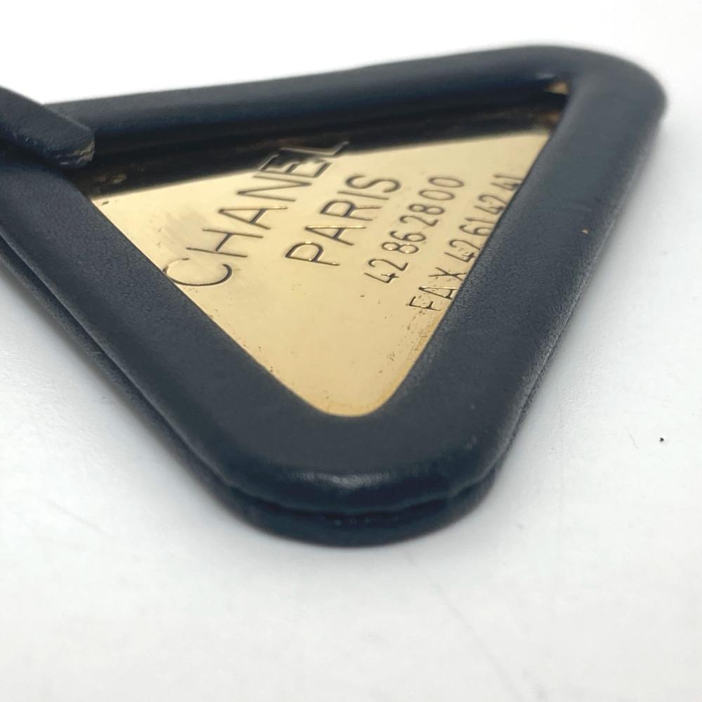 CHANEL 94P Triangular plate Charm key ring accessories, small items Key ring