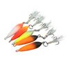 5pcs Winter Ice Fishing Treble Hook High Carbon Steel Foam Floating Jigging Fishing Hooks with BoxBox