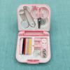 Portable Travel Mini Sewing Kit Scissor Thimble Embroidery Needle Threads Set With Box Household Sewing Set