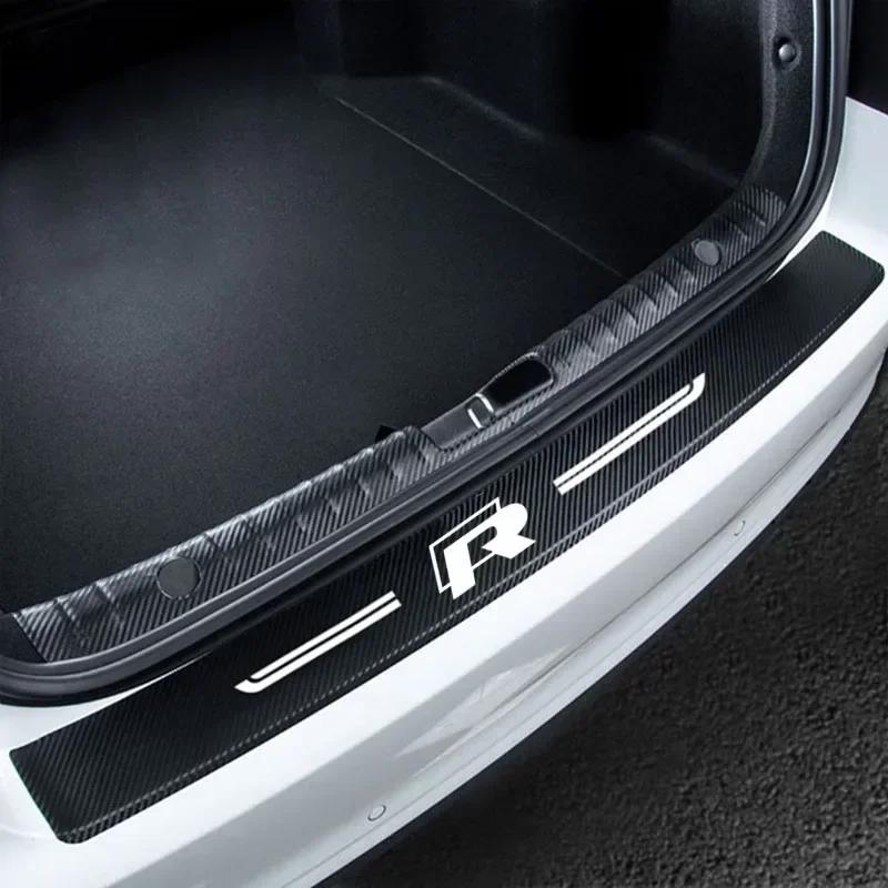 2026 Quente Para Volkswagen VW Para VW GOLF Polo Tiguan VW GTI MK5 MK6 PASSAT Adesivos Protetores de Soleira de Porta de Carro Fibra de Carbono Porta-malas Bu