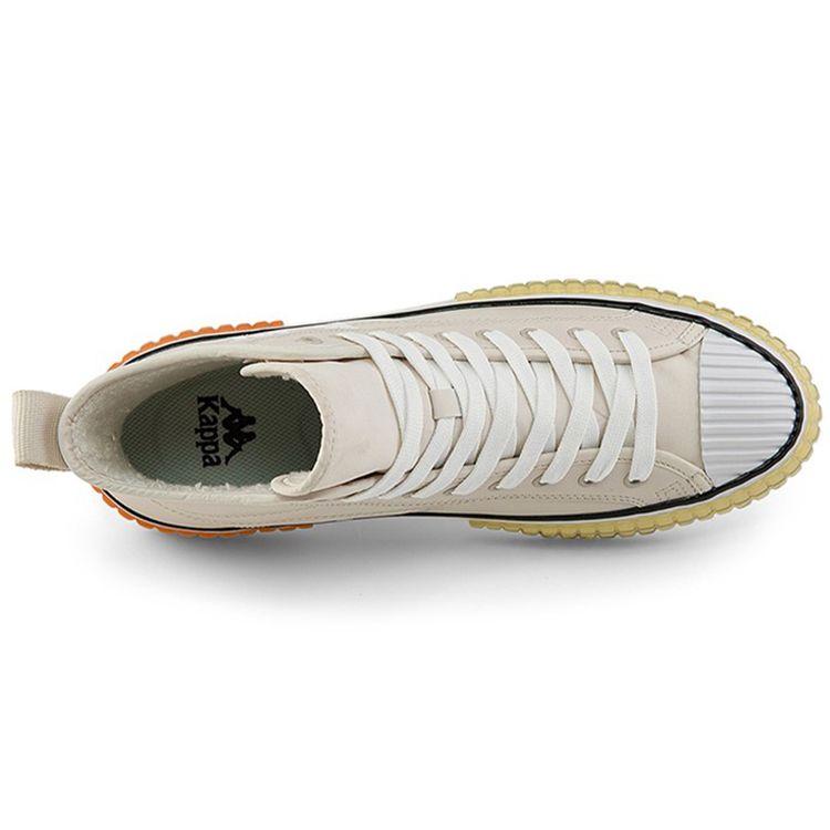 Kappa Round Toe Lace-Up Lightweight Warm High-Top Canvas Shoes Unisex sneaker Gray White K0AZ5VS56D-133
