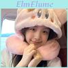 U Shaped Travel Pillow With Plush Cover For Airplane Comfort