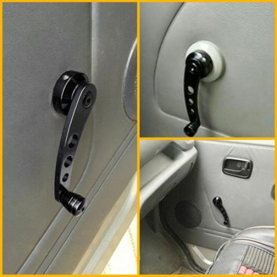 Black Aluminum Manual Car Crank Billet Window Durable Replace Handles Waterproof